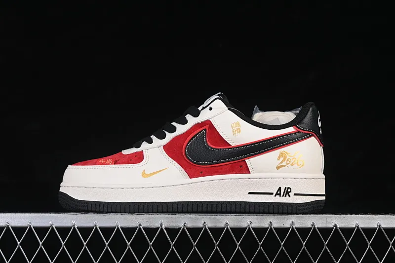All Categories Nk Air Force 1 Air Force Series Nk Air Force 1 Low Air Force Low Nike Air Force 1'07 Low Year of the Horse Limited Beige Black Red Golden Horse Air Force 1 Low-top Casual Shoes HT5088-616
